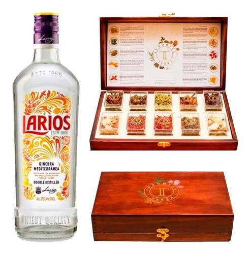 Gin Larios + Estuche Mixologia Botánica Gin Indomita Terra