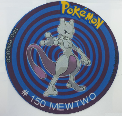 Mousepad De Tazo Pokemon Modelo #150 Mewtwo