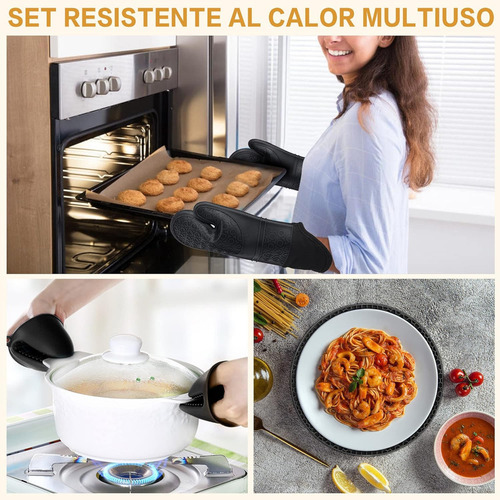Guantes De Horno De Silicona, Manoplas Resistentes Al Calor
