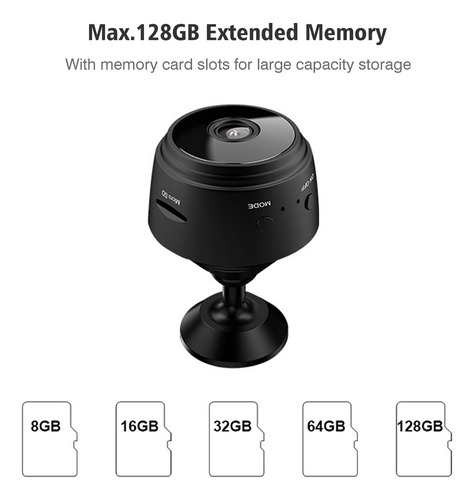 Xt Cámara De Vídeo 240mah Ir Vision Mini 128gb Cámara