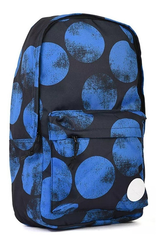 Mochila Converse Modelo Edc Poly Negro Azul Lunares