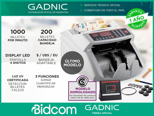 Imagen 2 de 10 de Contadora De Billetes Máquina Contar + Lapiz Detector Falsos