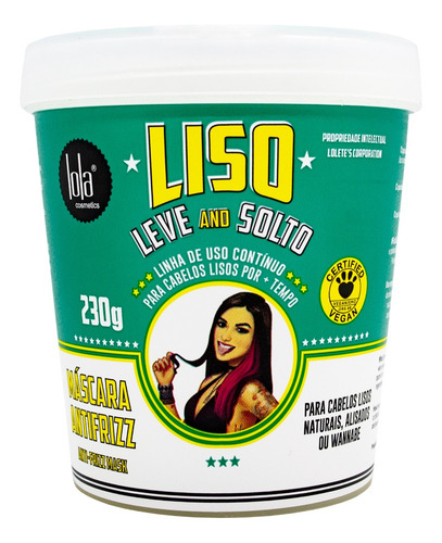 Lola Liso Leve E Solto Shampoo + Máscara Antifrizz Alisado