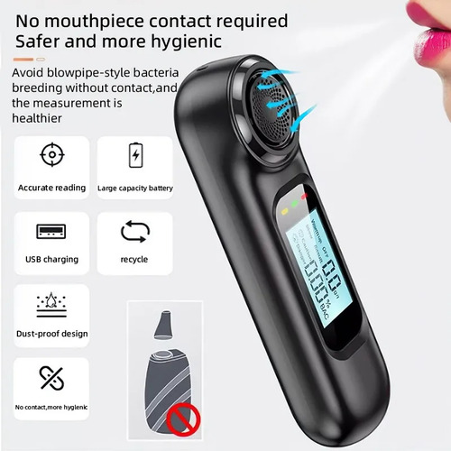 Probador De Alcohol Digital Portátil Con Pantalla Lcd De