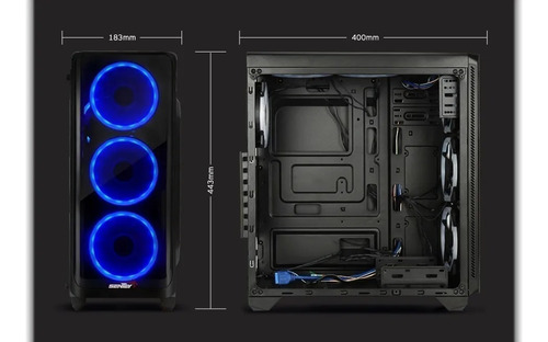 Imagen 7 de 9 de Gabinete Gamer Sentey K20 Plus 6350-sf Rgb Mid Tower
