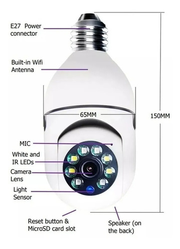 Imagen 5 de 5 de Cámara Wifi Con Seguimiento Y Movimiento, Controlada Celular