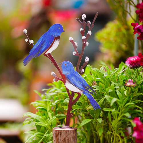 Estacas De Metal M3yard Para Decoración De Pájaros Para Jard