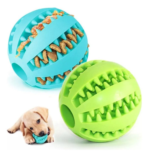 Pelota Caucho Mascotas Rellenable Snack Aroma Menta Paseos