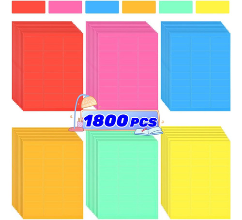 1800 Pcs Etiquetas De Colores De Color, Etiquetas De De De 1