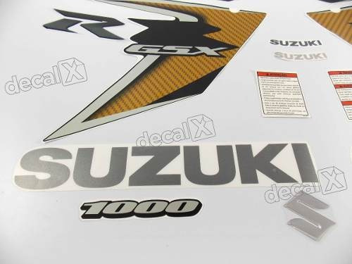 Kit completo de pegatinas negras y doradas para Suzuki Gsxr 1000 2008
