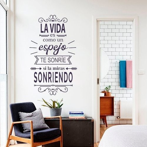 Vinilo Decorativo Autoadhesivo - La Vida Es Como Un.. 59x100