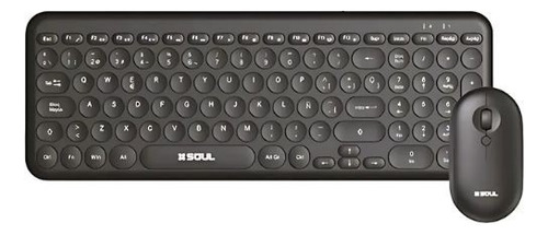 Combo Teclado Y Mouse Soul Inalámbrico Ocw 250 Negro Negro Negro