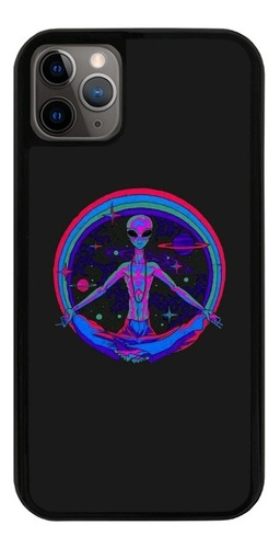 Funda Uso Rudo Tpu Para iPhone Marciano Alien Circulo Negro