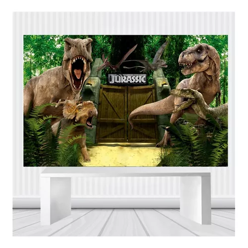 Quadro Infantil Desenho Dinossauro Verde Roar