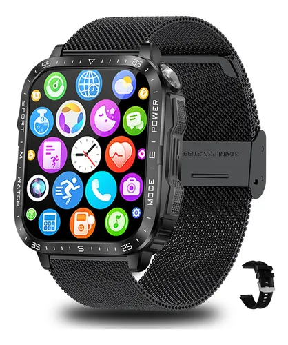 Smartwatch Luz Violeta Reloj Inteligente Hombre Bluetooth Ll