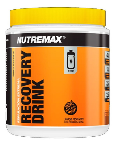Recovery Drink Nutremax Reparacion Muscular 540g Nar