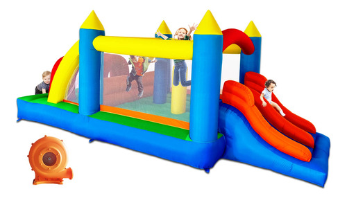 Huakastro Casa Inflable De Obstaculos Para Ninos Con Tobogan