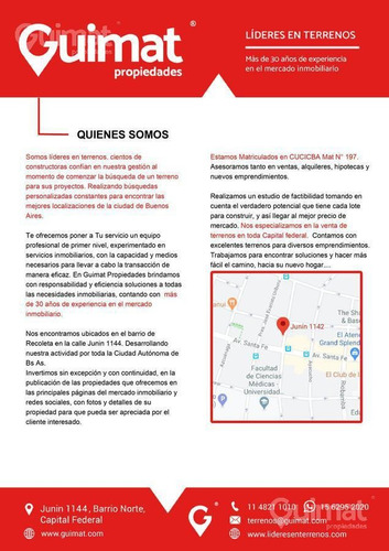 Imagen 13 de 13 de Terreno - Villa Gral.mitre - Lideres En Terrenos - Guimat Propiedades