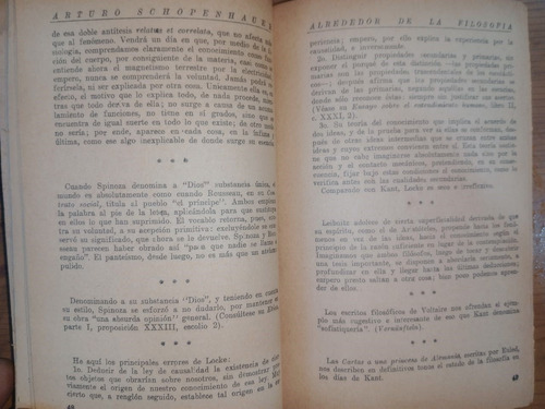 Libro Alrededor De La Filosofía Arturo Schopenhauer