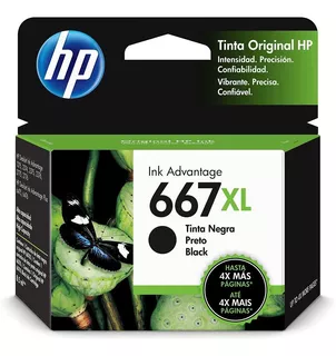 Cartucho Tinta Original Hp 667xl 2776 2376 3ym81al Preto