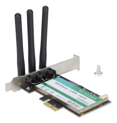 Adaptador Wifi De Doble Banda 2,4/5 Ghz 450 Mbps Antena Pcie