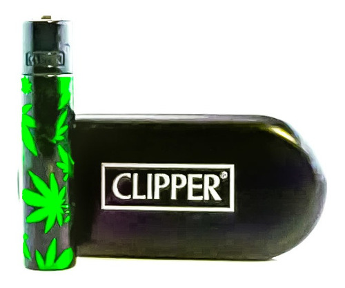 Encendedor Clipper Metálico De Colección, Diseño Weed Fumar