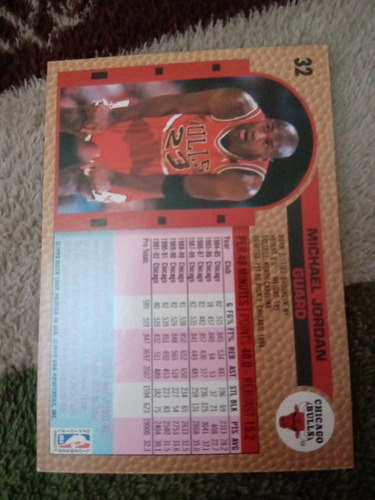 Tarjeta Baloncesto Michael Jordan (Usado)