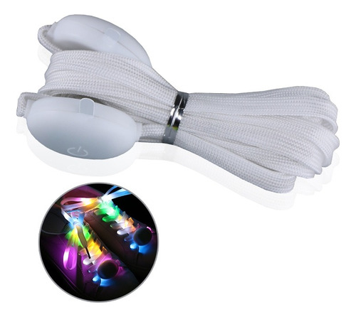 Cordones Blanco Luminosos Con Luz Led Para Fiestas 3 Modos