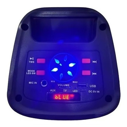 Imagem 4 de 5 de Caixa De Som Bluetooth First Option Fh402 Fm Usb Luzes Led