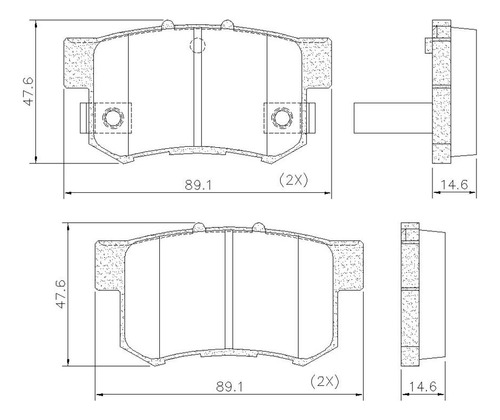 Pastilha De Freio Traseiro Lonaflex Accord/civic/cr-v P-554