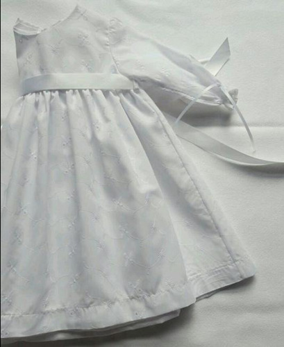 Vestido Broderie Importado Blanco Talle 6