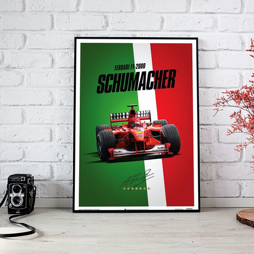 Cuadro Michael Schumacher 50x70cm Marco + Lamina 01