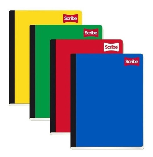 2 Cuaderno Colegial Scribe Cosido 100 Hjs Raya Color Multicolor