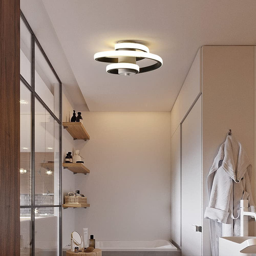 Lámpara Led De Techo Moderna Diseño Línea Espiral 3 Colores