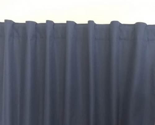 Cortina Blackout Textil Cubre 100% Bloquea Paso Luz Dkama F Color Azul marino