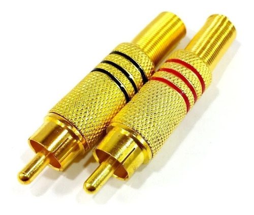 Plug Rca Macho Profissional Gold P/som Audio Video 50 Peças