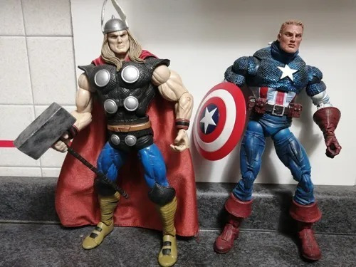 Thor Y Capitan América Marvel Legends Icons 1/6 Toy Biz 2006