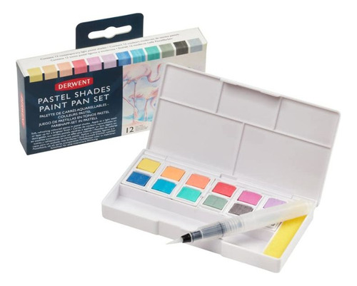 Set X 12 Media Pastilla Goauche Tono Pastel Derwent