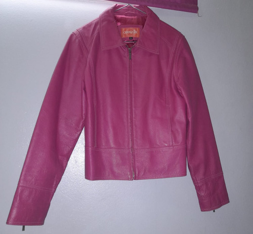 Chaqueta Cuero Rosada