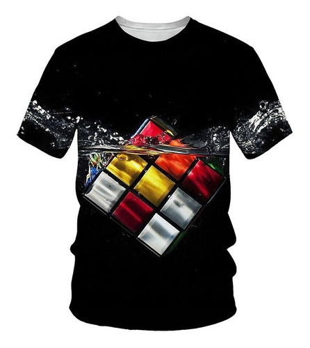 Nueva Camiseta Con Estampado 3d Del Cubo De Rubik A La Moda