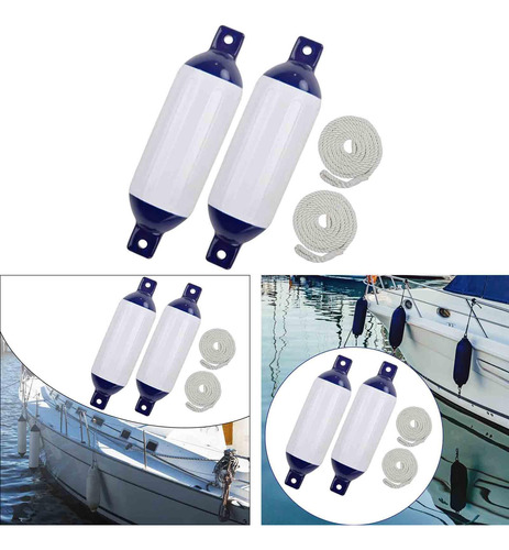 2 Uds Protector De Guardabarros De Barco Cuerda G3 Blanca