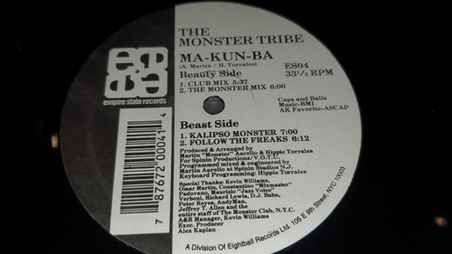 The Monster Tribe Ma Kun Ba Vinilo Maxi Usa 1994 Excelente