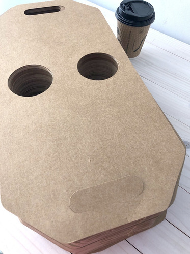 50 Hojas Porta Vaso Doble Autoarmable