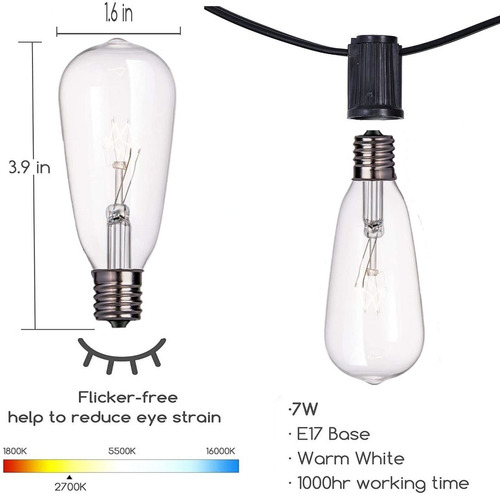 Goothy St40 Edison Estilo De Los Bulbos C9 Reemplazo / E17 I