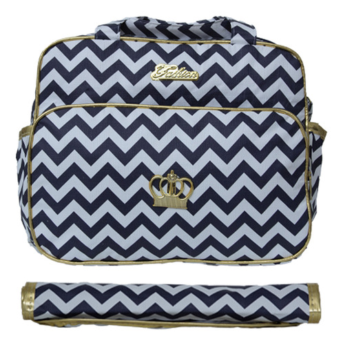 Mochila Maternidade Mãe Azul Escuro Menina Menino Plike Baby