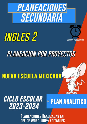 Planeación Ingles 2 Por Proyectos Secundaria (Reacondicionado)