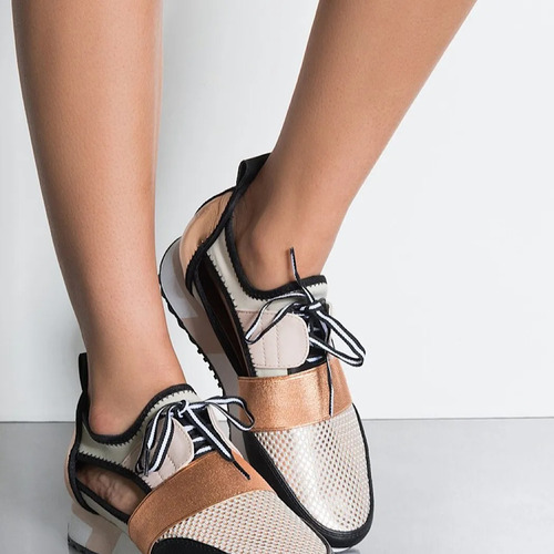 Tenis Arctic Rose Gold Cutout Sneakers Steve Madden 