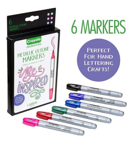 Marcadores Crayola Signature  Lettering  2 Colores En 1 