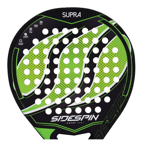 Imagen 1 de 5 de Paleta Padel Side Spin Supra Eva Marco Carbono