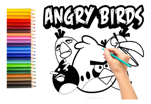 Angry Birds Para Pintar